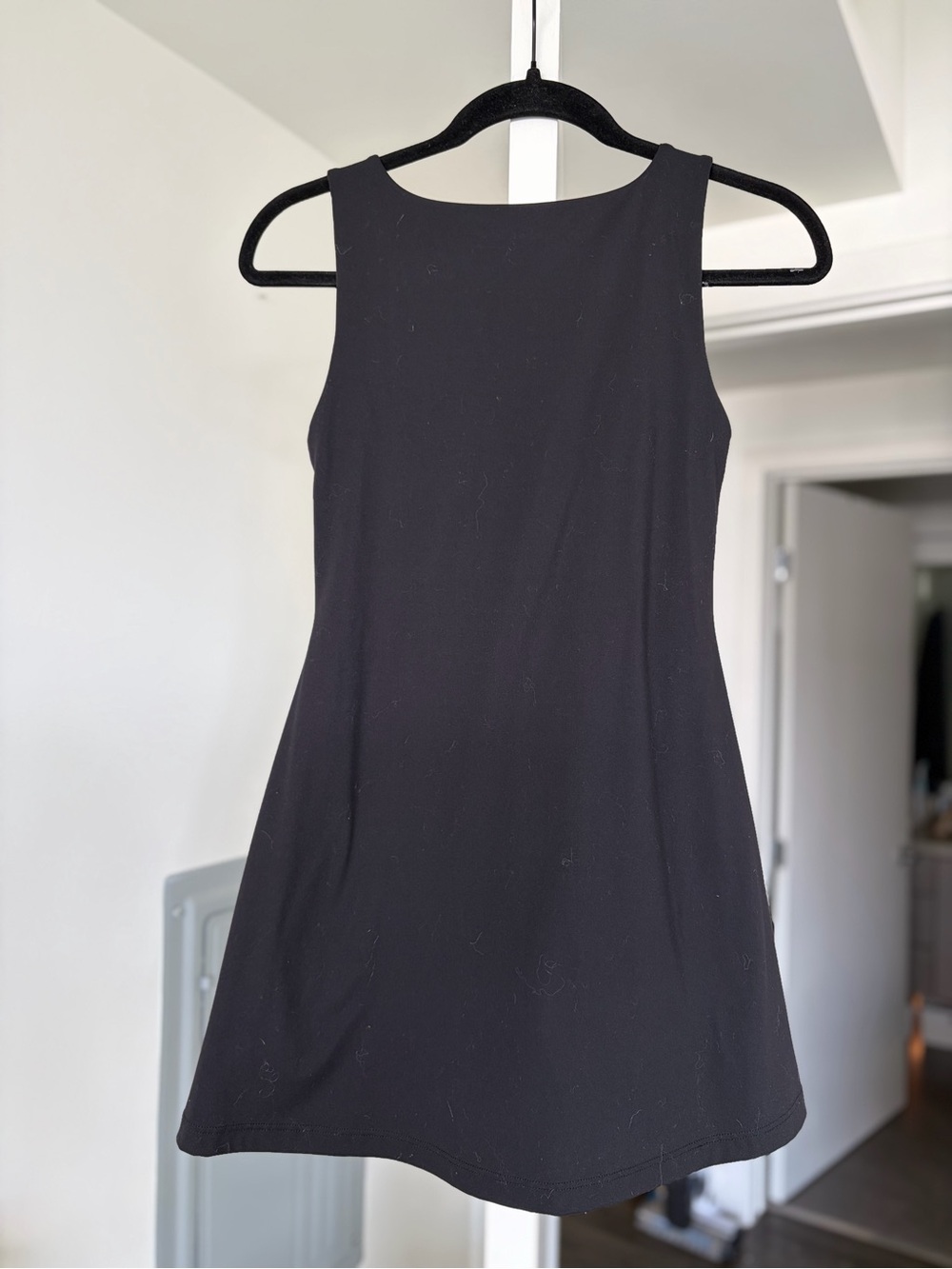 SET Active High Neck Low Back Athleisure Dress Black Size Small